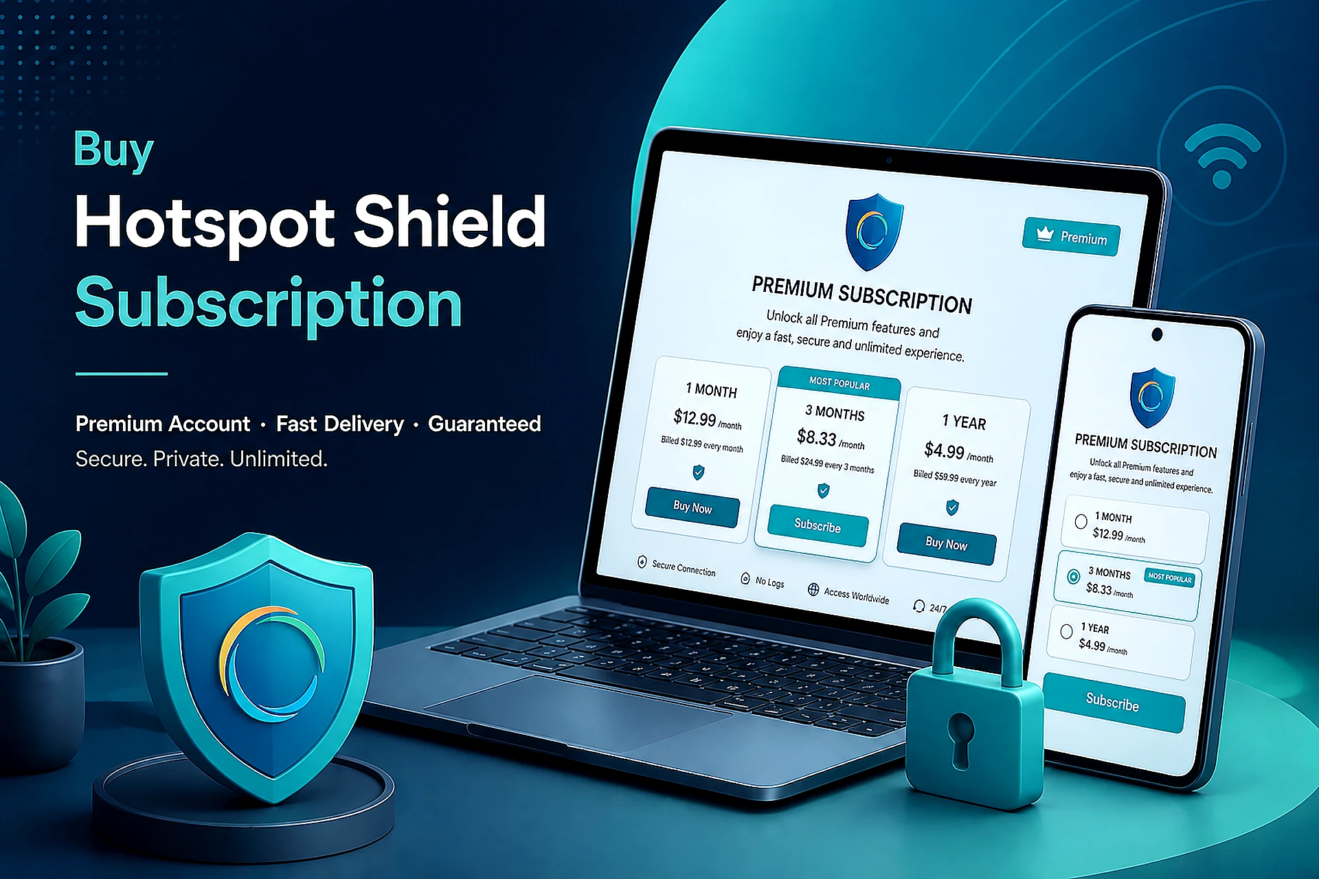 یک ماهه 1 کاربره — هات اسپات شیلد | Hotspot Shield VPN | خرید از فروشگاه شکیب